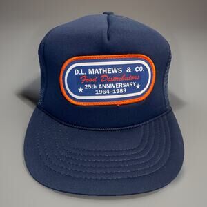Vintage Snapback Trucker Hat Cap Patch Food Distributor Rare Mesh 1
